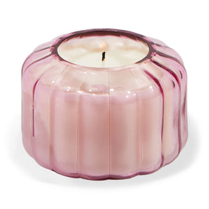 Desert Peach Ripple Glass Candle