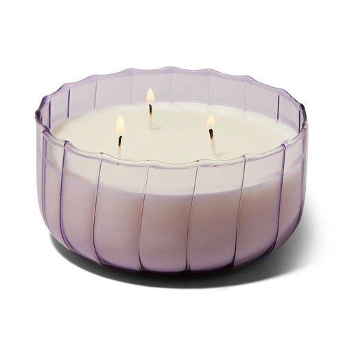 12oz Ripple Glass Candle - Salted Iris