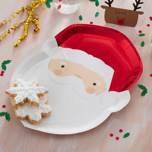 Santa Foiled Paper Plates