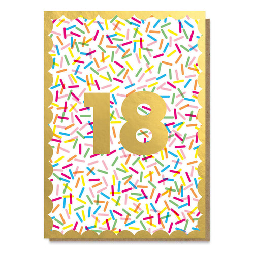 Gold Sprinkle 18 Card