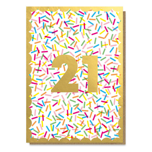 Gold Sprinkle 21 Card