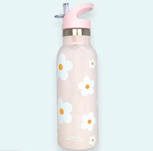 Pink Flowers Stainless Steel Bottle