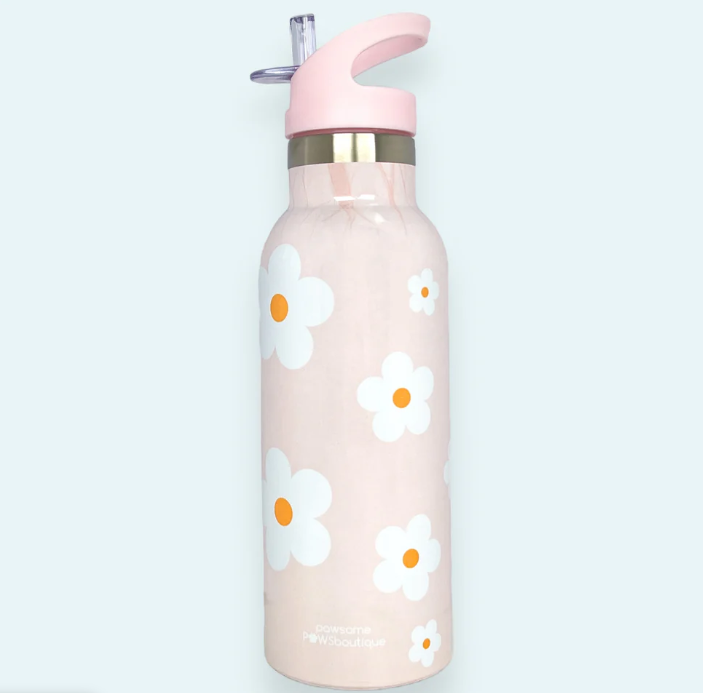 Pink Flowers Stainless Steel Bottle