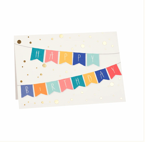 Gold Foiled Birthday Bunting Card