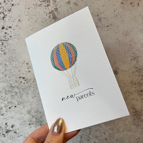 New Parents Hot Air Balloon Card