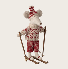 Load image into Gallery viewer, Winter Mouse Ski Set: Red Mum