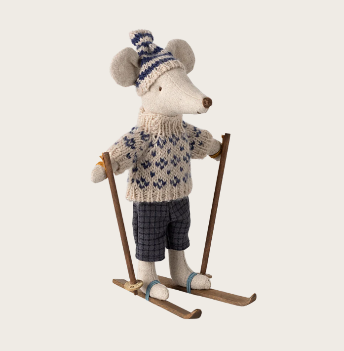 Winter Mouse Ski Set: Blue Dad