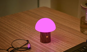 Super Mini Alice Mushroom Lamp: Walnut