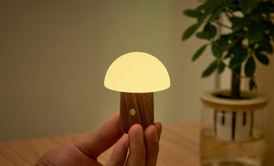 Super Mini Alice Mushroom Lamp: Walnut