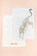 Load image into Gallery viewer, Set Of 2 Cheetah Tea Towels