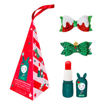 Load image into Gallery viewer, Hanging Bunny Cone: Lip Balm &amp; Hair Clip Set