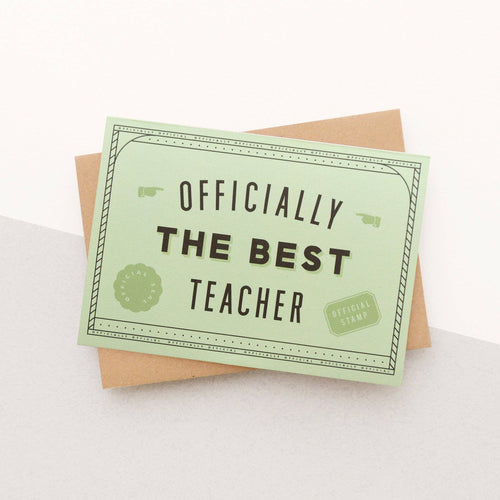 Officially the Best Teacher Card