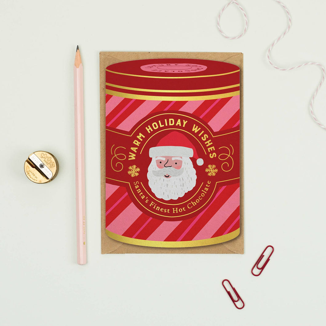 Santa's Hot Chocolate Tin Card