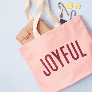 Joyful Burgundy Tote Bag