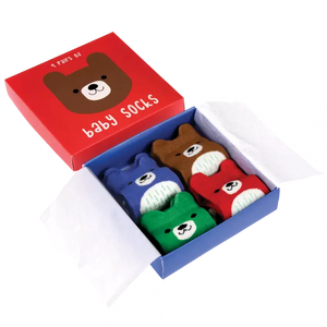 Box Of Bear Baby Socks