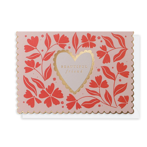 Beautiful Friend Scalloped Card