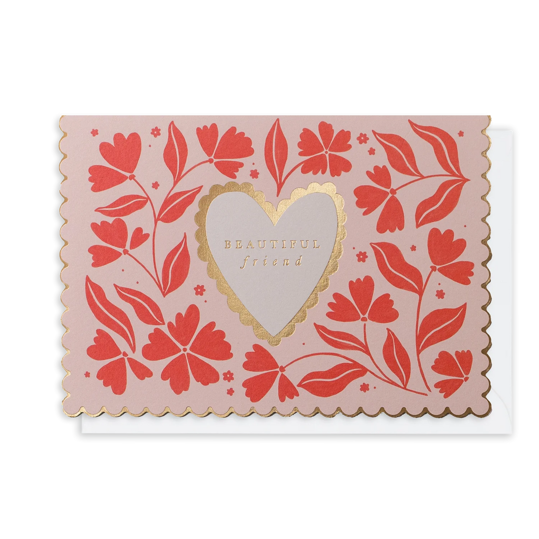 Beautiful Friend Scalloped Card