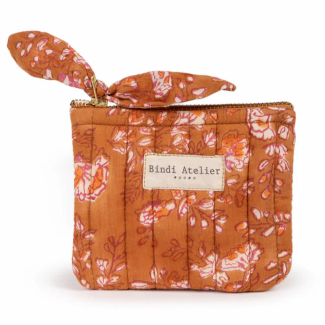 Sarika Caramel Floral Purse