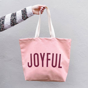 Joyful Burgundy Tote Bag