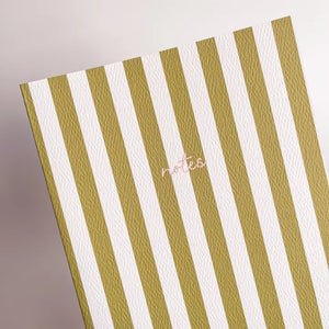 Olive Green Stripe Notebook