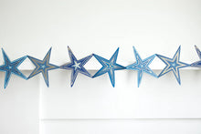 Load image into Gallery viewer, Blue Stars Concertina Garland