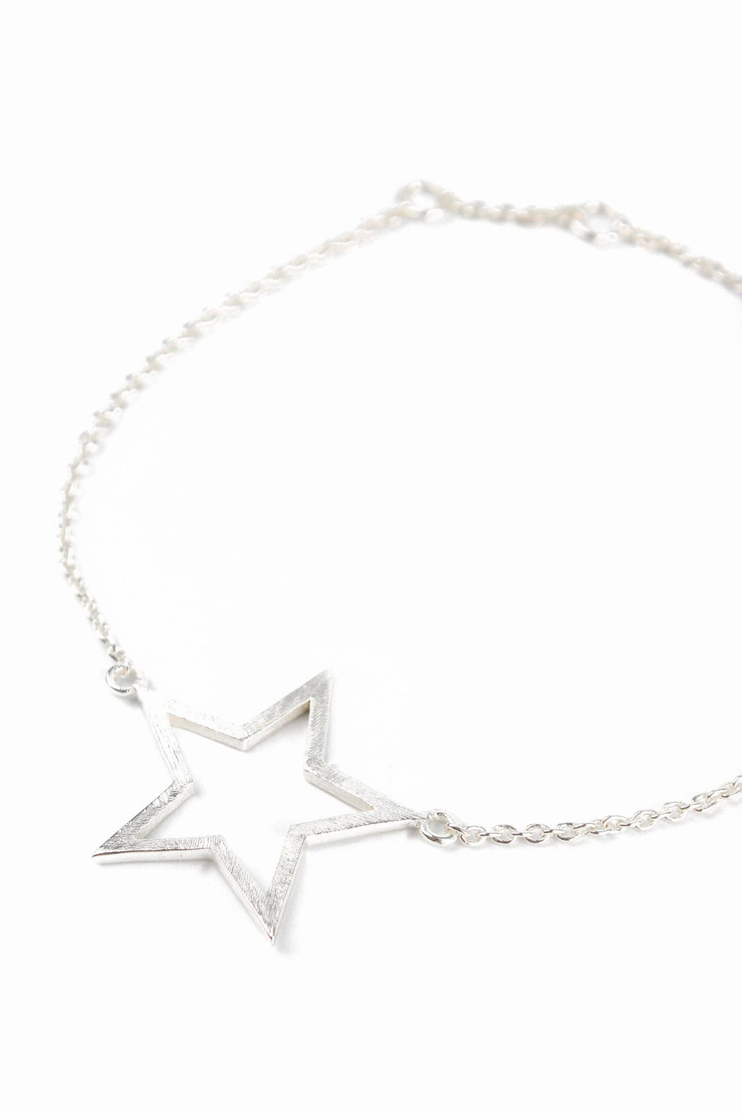 Brushed Silver Star Bracelet