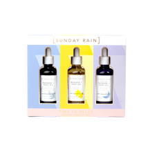 Load image into Gallery viewer, Sunday Rain Massage &amp; Body Oil Trio