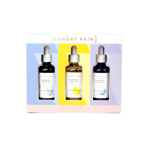 Sunday Rain Massage & Body Oil Trio