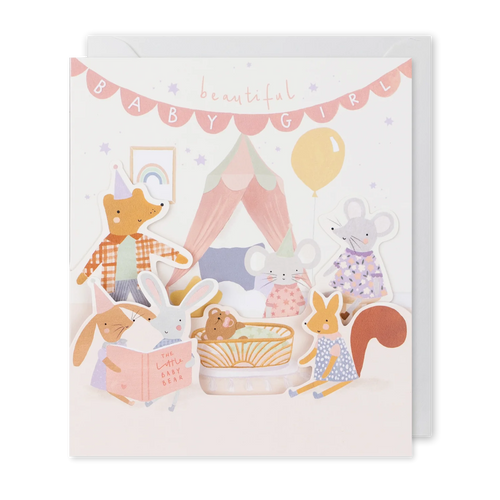 Beautiful Baby Girl Fold Out Card