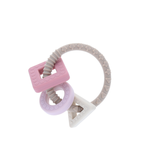 Pink Shapes Teething Ring