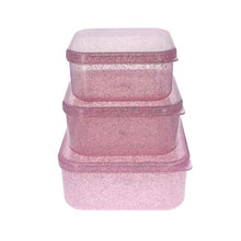 Load image into Gallery viewer, Set Of 3 Pink Glitter Snack Boxes