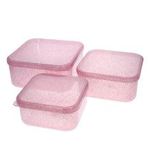 Load image into Gallery viewer, Set Of 3 Pink Glitter Snack Boxes