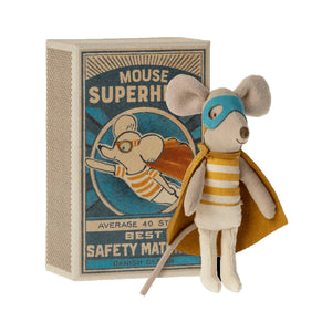 Little Brother Superhero Mouse In Matchbox