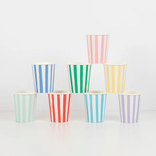 Mixed Stripe Paper Cups