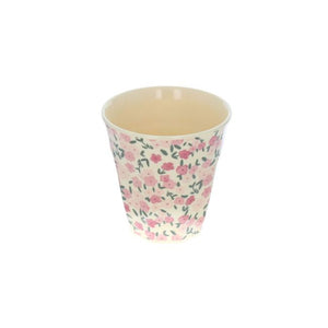 Small Pink Floral Melamine Cup