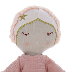 Pink & Gold Linen Rag Doll