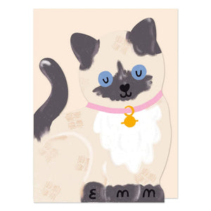 Mini Siamese Kitten Card