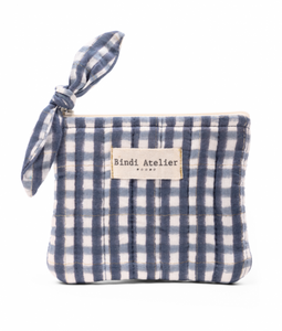 Tara Brume Navy Gingham Purse