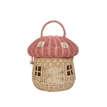 Load image into Gallery viewer, Pink Musk Mushroom Rattan Basket