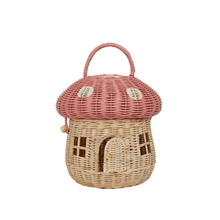 Load image into Gallery viewer, Pink Musk Mushroom Rattan Basket