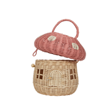 Load image into Gallery viewer, Pink Musk Mushroom Rattan Basket