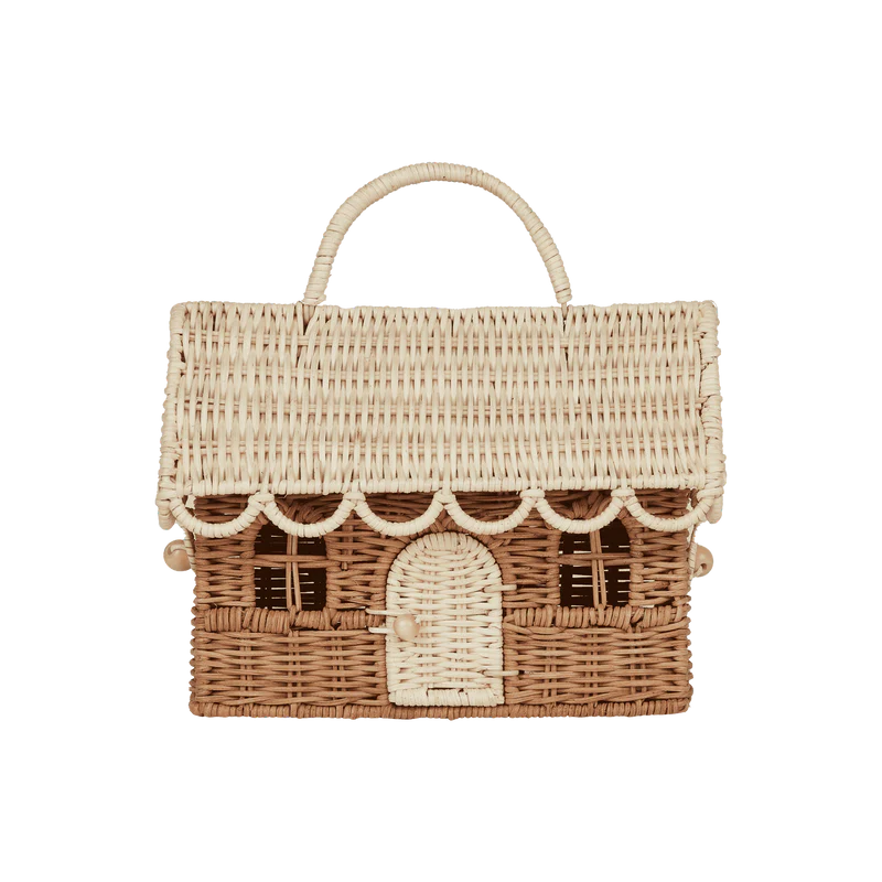 Rattan Gingerbread Casa Clutch