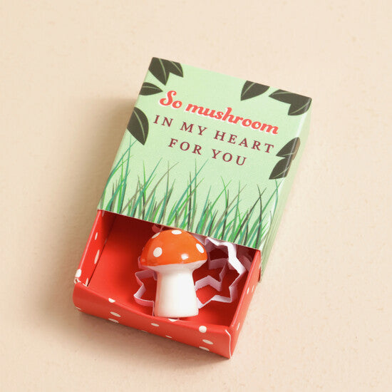 Tiny Matchbox Ceramic Mushroom