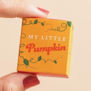 Tiny Matchbox Ceramic Pumpkin