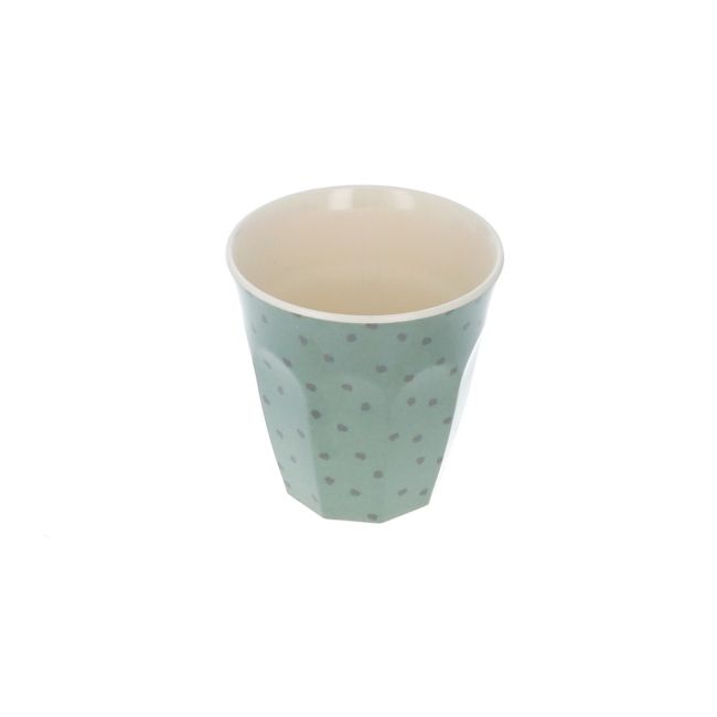 Small Green Spot Melamine Cup