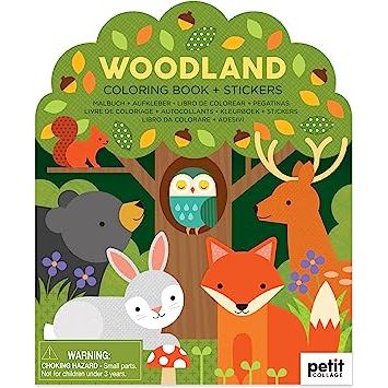 Woodland Colouring Book + Stickers