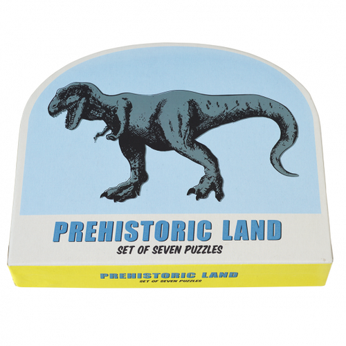 Prehistoric Land Set Of Seven Dinosaur Puzzles