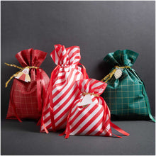 Load image into Gallery viewer, Small Candy Stripe Fabric Gift Bag