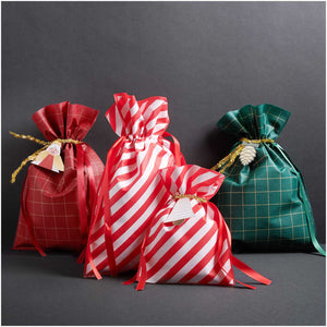 Large Candy Stripe Fabric Gift Bag