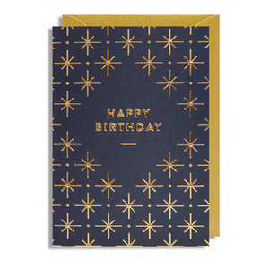 Happy Birthday Gold Stars Card